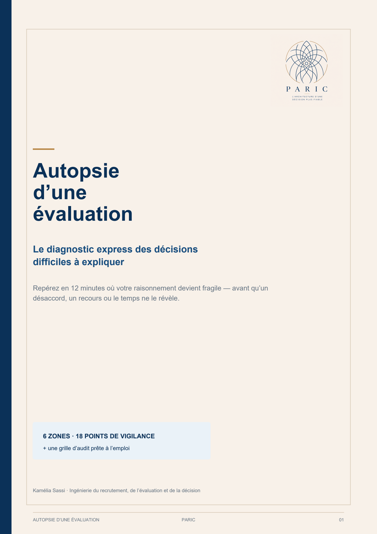 Couverture de l'instrument Autopsie d'une évaluation